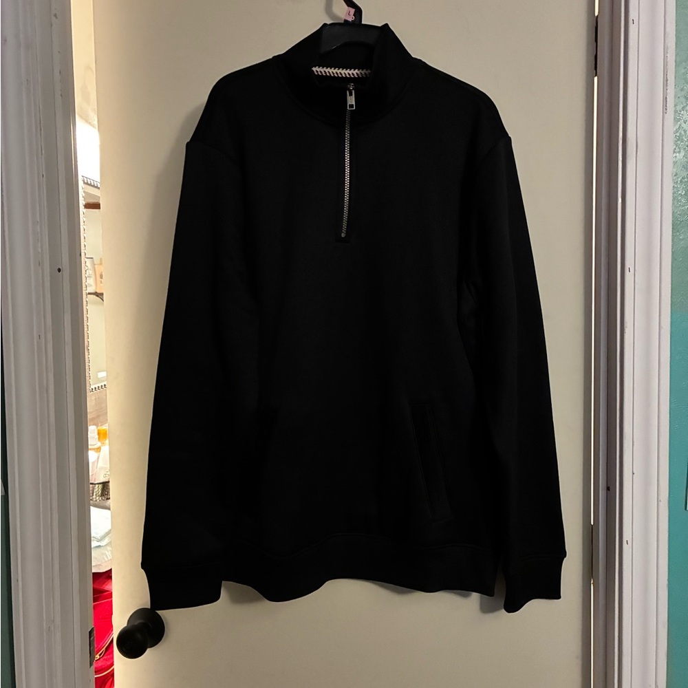 NWOT Men's Black Weatherproof Original Vintage Half-Zip Sweater( PullOver)